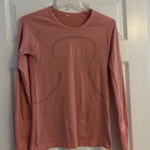 Pink Long Sleeve Athletic Top